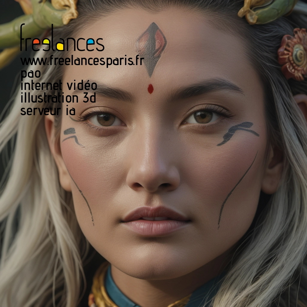 Pao mise en page internet vidéo illustration 3d serveur IA générative AI freelance paris studio de création magazines 8ld14s50